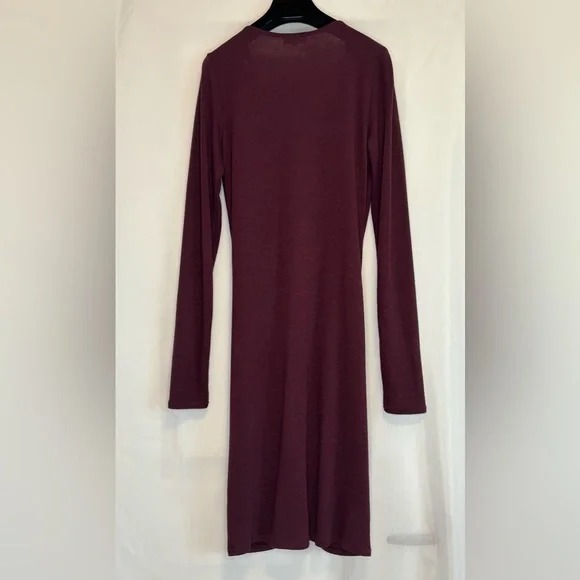 Wilfred Free Shaik Burgundy Long Sleeve Bodycon Dress, size M - Picture 3 of 5